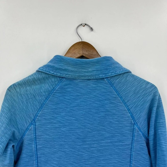 Tommy Bahama Full Zip Sweatshirt Women's Size S Blue Mock Neck Collared Pockets - Picture 8 of 9